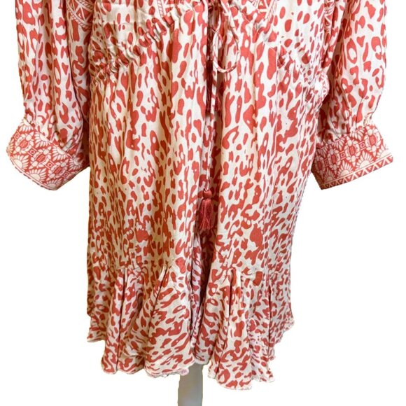 AaKaa Dolman V Neck Tie Back Mini Dress size S NWT - Picture 3 of 10